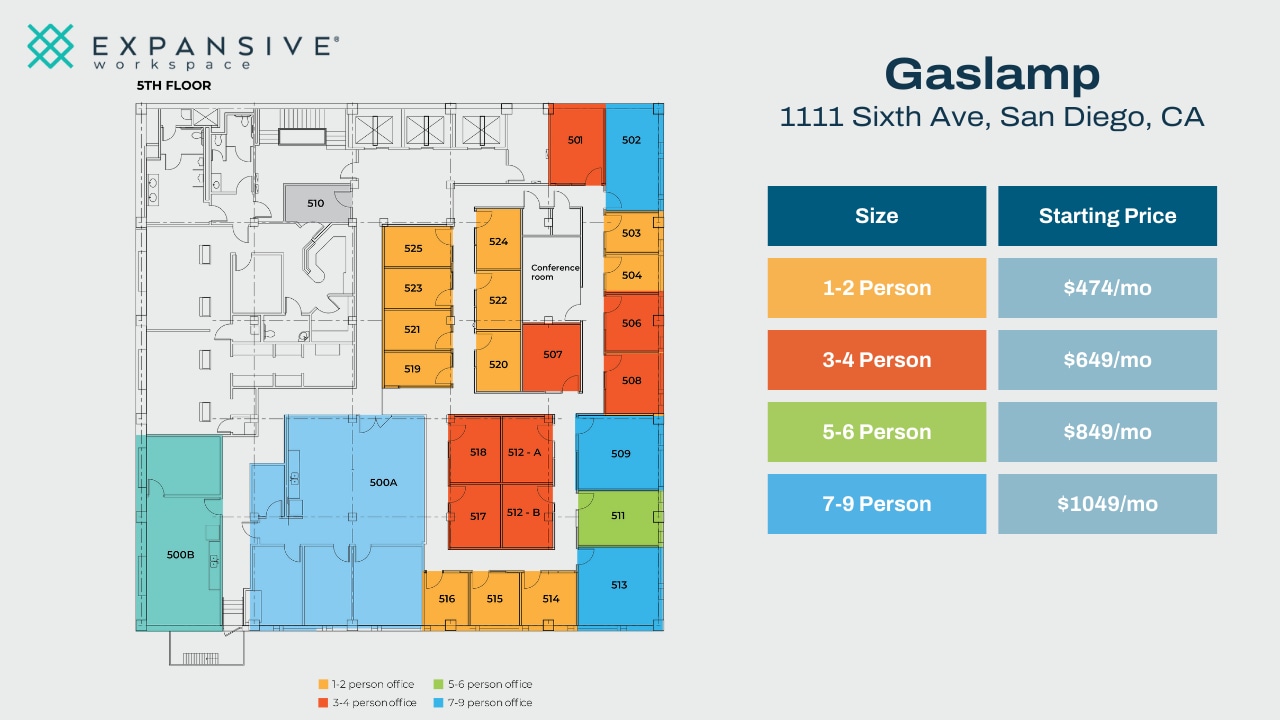 1111 6th Ave, San Diego, CA à louer Plan d’étage– Image 1 sur 4