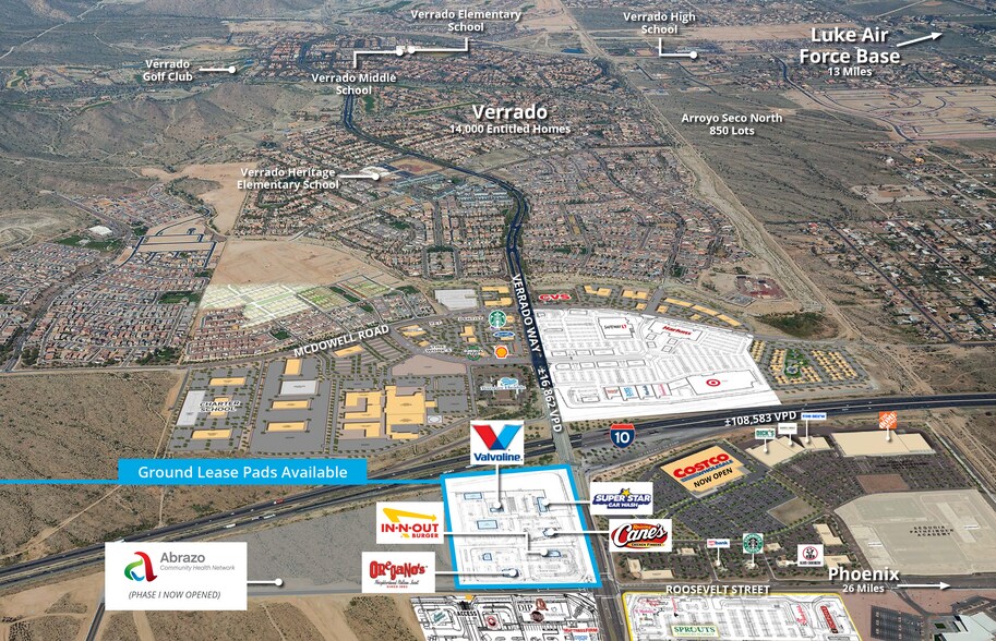 NWC Roosevelt & Verrado Way, Buckeye, AZ à louer - Aérien – Image 2 sur 2