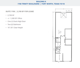 2501-2519 Gravel Dr, Fort Worth, TX à louer Plan d’étage– Image 1 sur 1