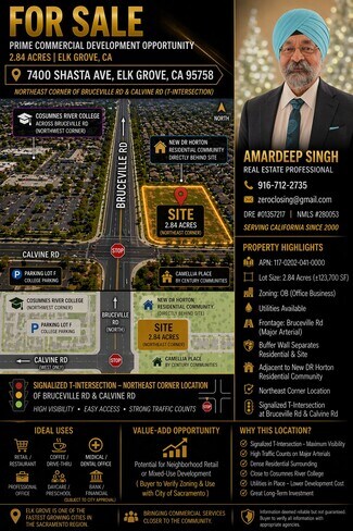 Plus de détails pour 7400 Shasta Ave, Elk Grove, CA - Terrain à vendre