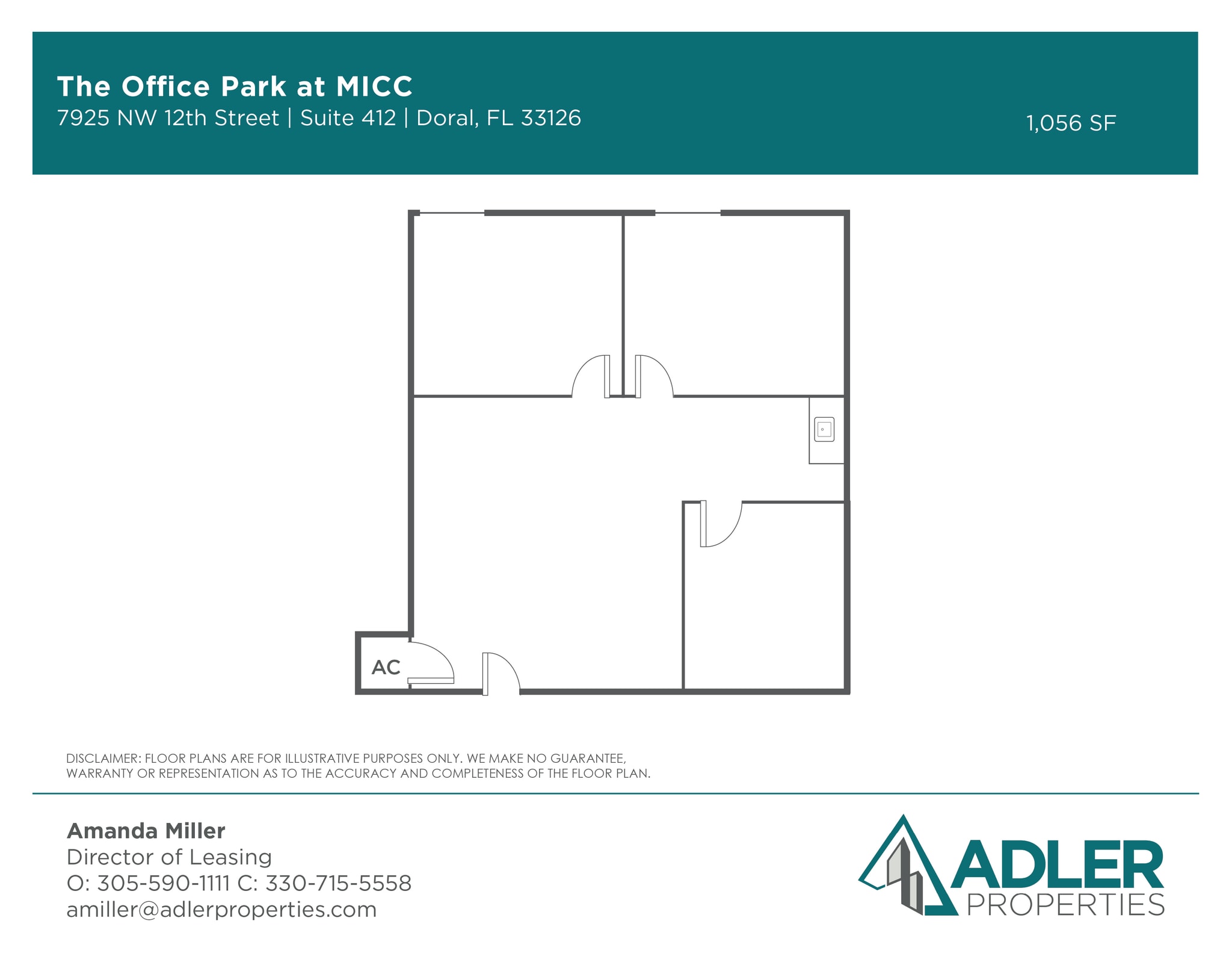 1200 NW 78th Ave, Doral, FL à louer Plan d’étage– Image 1 sur 1