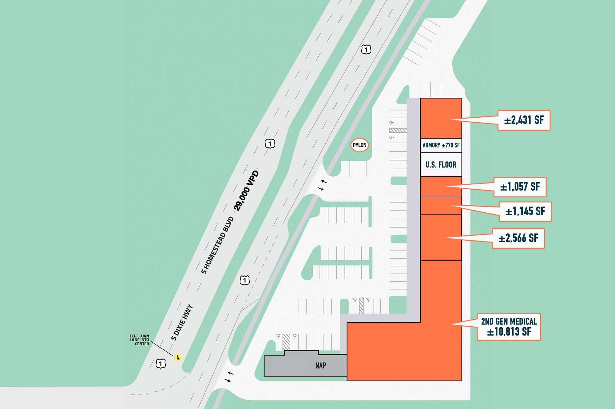 211 S Homestead Blvd, Homestead, FL à louer Plan de site– Image 1 sur 2