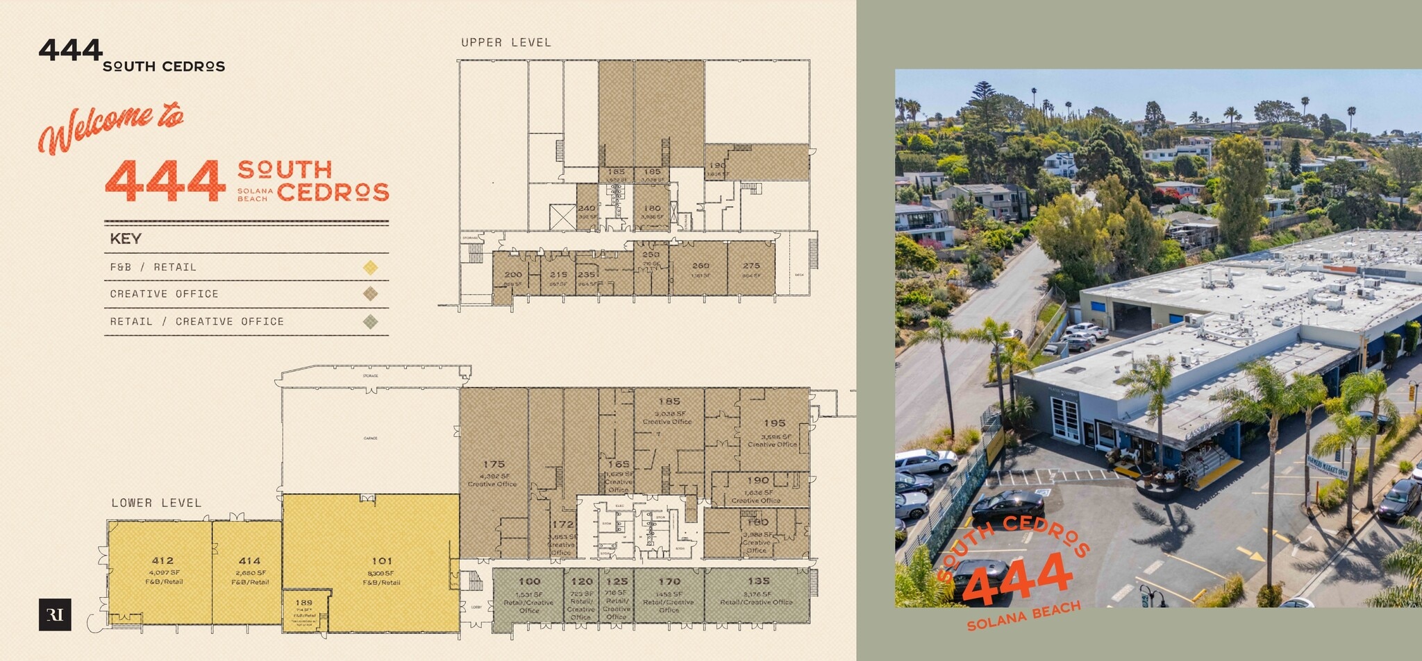 444 S Cedros Ave, Solana Beach, CA à louer Plan d’étage– Image 1 sur 1
