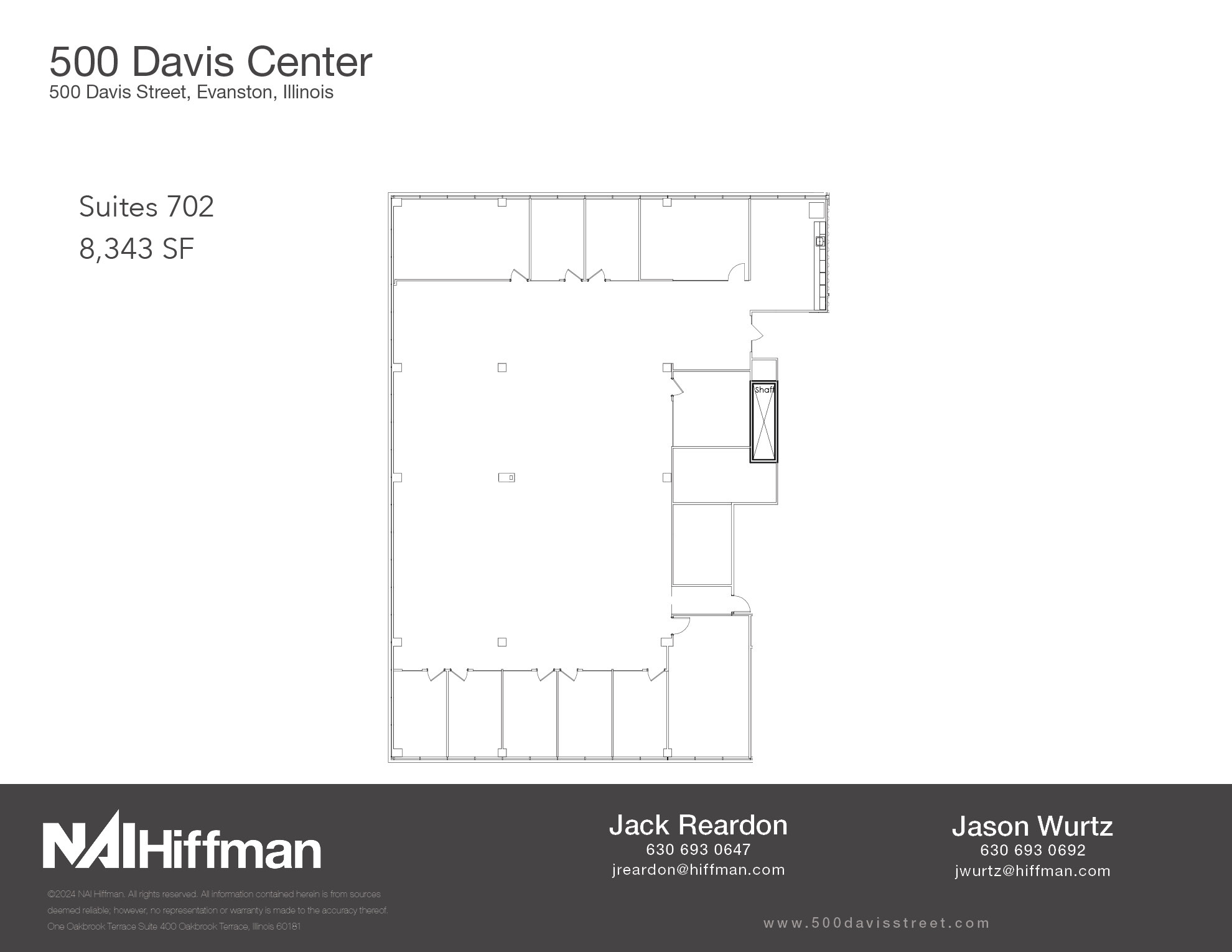 500 Davis St, Evanston, IL à louer Plan d’étage– Image 1 sur 1