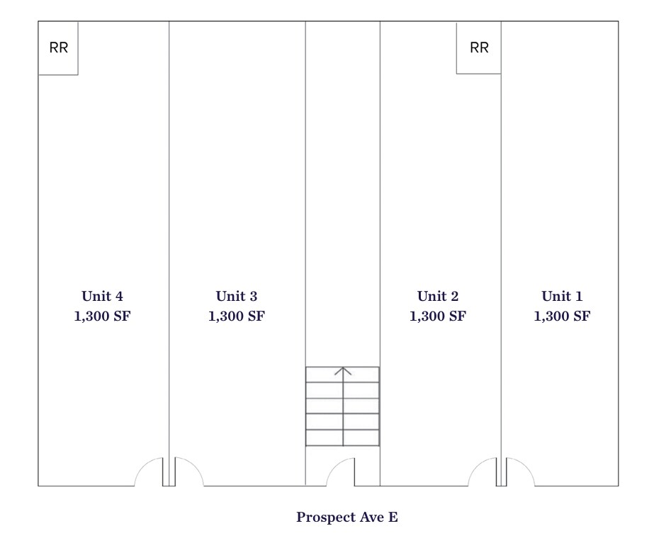 1867 Prospect Ave E, Cleveland, OH à louer Plan d’étage– Image 1 sur 1