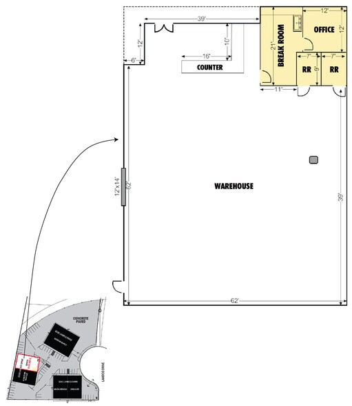 3563 Landco Dr, Bakersfield, CA à louer - Plan d’étage – Image 3 sur 3