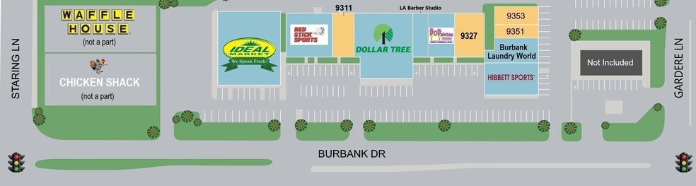 9301-9353 Burbank Dr, Baton Rouge, LA à louer - Plan de site – Image 3 sur 7
