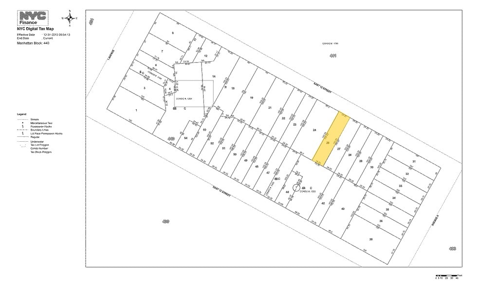 436 E 13th St, New York, NY à vendre - Plan cadastral – Image 3 sur 7