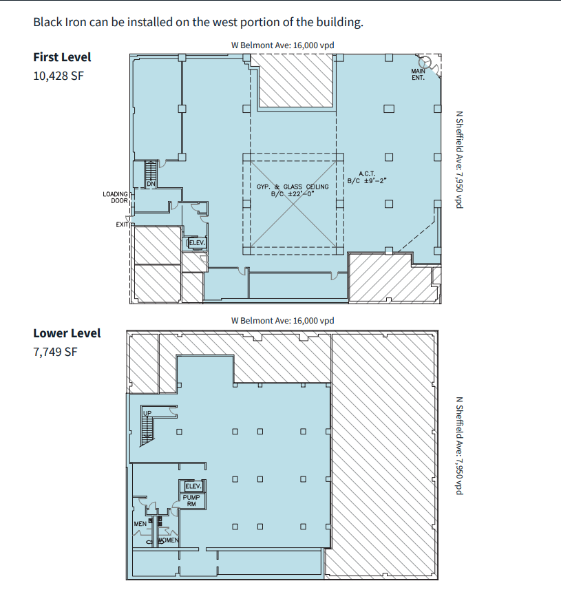 1001 W Belmont Ave, Chicago, IL à louer Plan d’étage– Image 1 sur 2