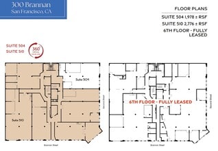 300 Brannan St, San Francisco, CA à louer Plan d’étage– Image 1 sur 1