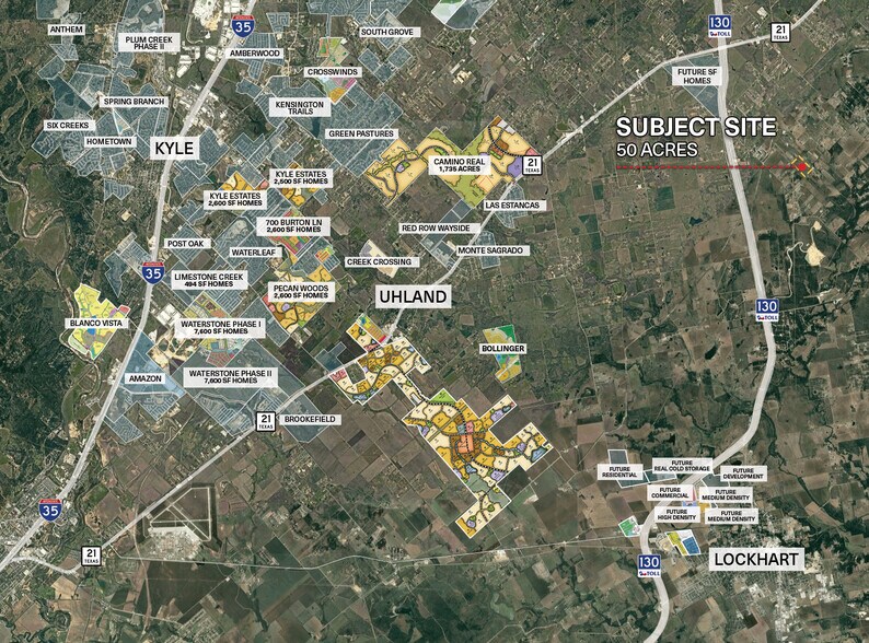 705 Homann rd, Lockhart, TX à vendre - Aérien – Image 3 sur 4