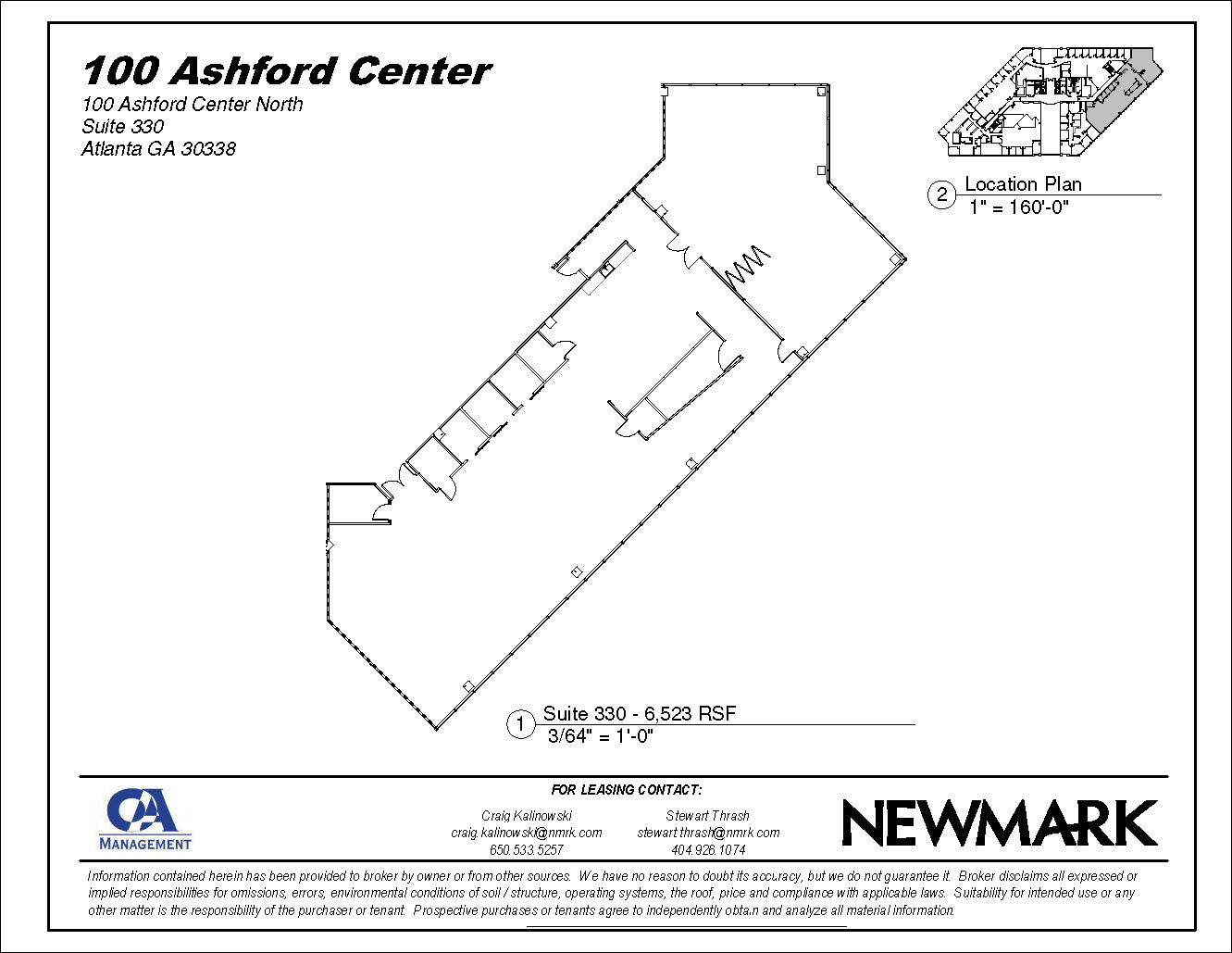 100 Ashford Ctr N, Atlanta, GA à louer Plan d’étage– Image 1 sur 1