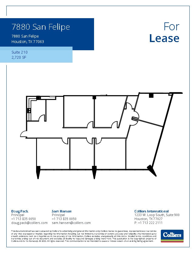 7880 San Felipe St, Houston, TX à louer Plan d’étage– Image 1 sur 1