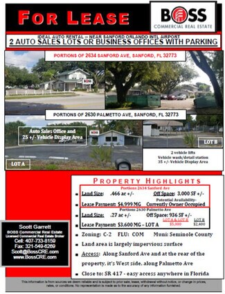 Plus de détails pour 2634 Sanford Ave, Sanford, FL - Local commercial à louer