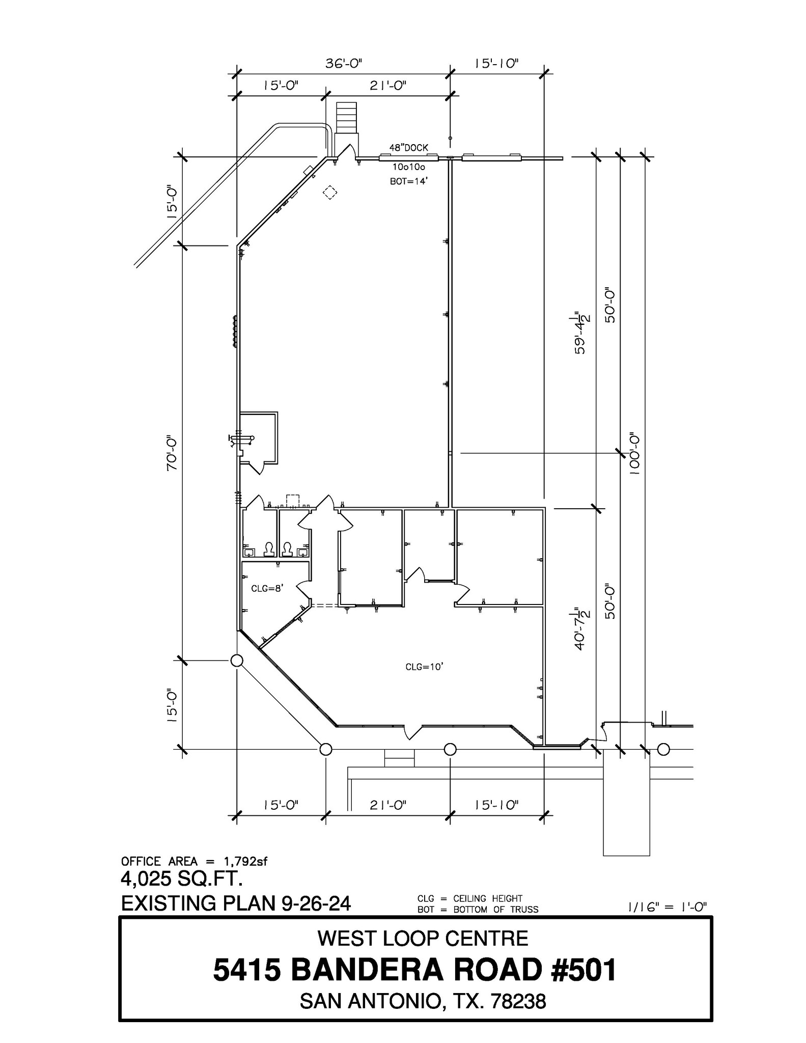 5407-5419 Bandera Rd, San Antonio, TX à louer Plan d’étage– Image 1 sur 1