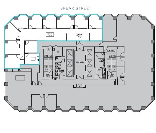 101 Mission St, San Francisco, CA à louer Plan d’étage– Image 1 sur 1
