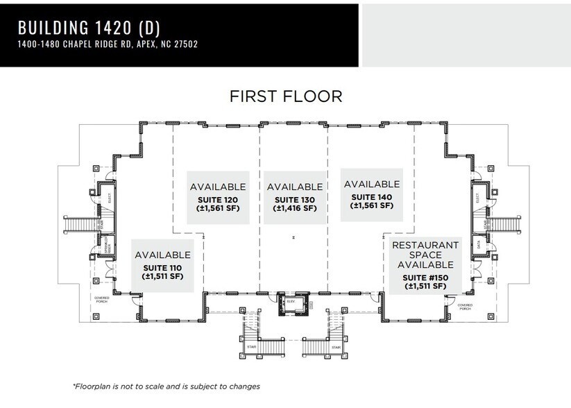 1420 Chapel Ridge Rd, Apex, NC à louer - Plan d’étage – Image 2 sur 2