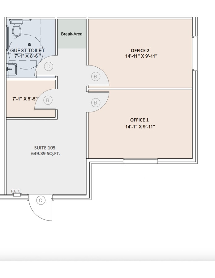 8525 N Sam Houston Pkwy E, Humble, TX 77396 - Lot 105 -  - Plan d’étage - Image 1 of 10