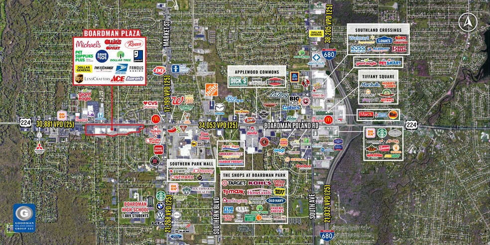 101-501 Boardman-Canfield Rd, Youngstown, OH à louer - Aérien – Image 2 sur 16