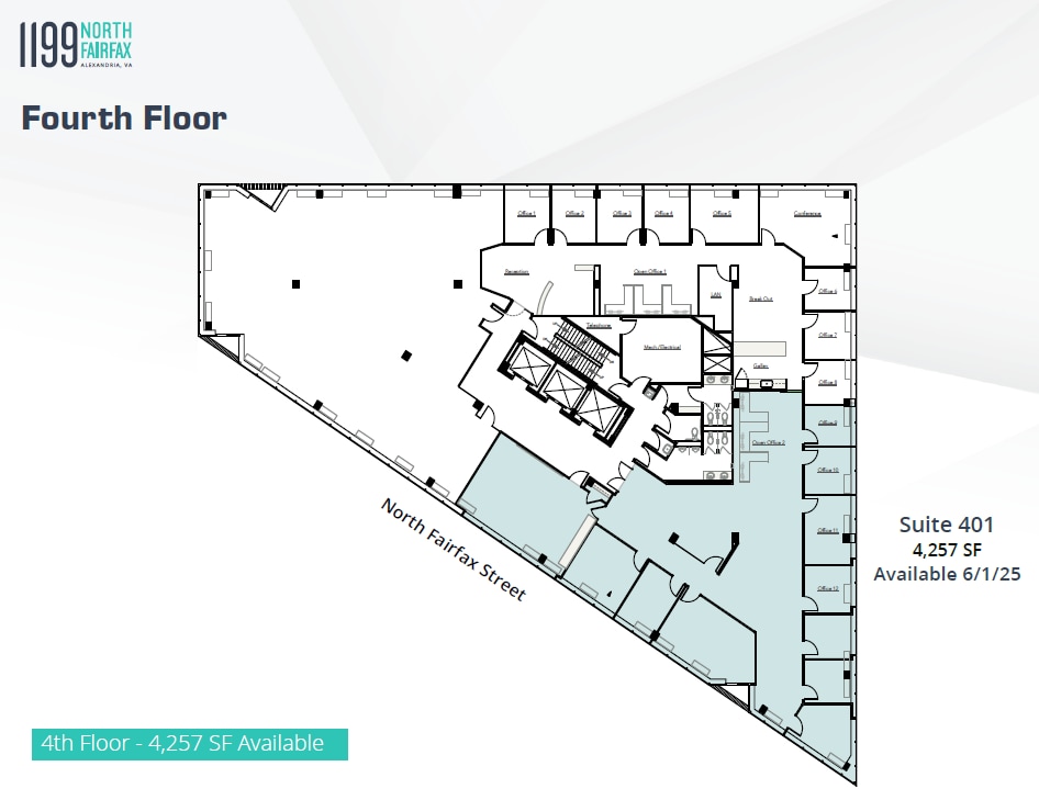1199 N Fairfax St, Alexandria, VA à louer Plan d’étage– Image 1 sur 1