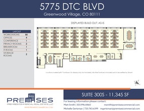5775 Dtc Blvd, Greenwood Village, CO à louer Plan d’étage– Image 2 sur 8