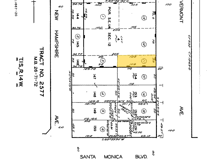 1127 N Vermont Ave, Los Angeles, CA à vendre - Plan cadastral – Image 3 sur 4