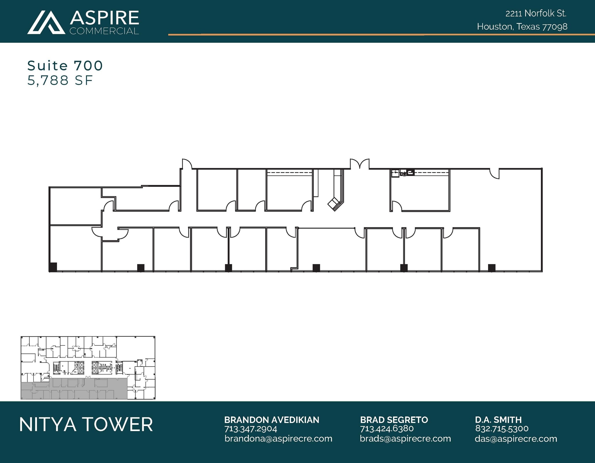 2211 Norfolk St, Houston, TX à louer Plan d’étage– Image 1 sur 1