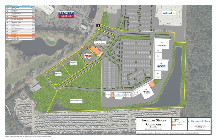 10736-10816 Kings Rd, Myrtle Beach, SC à louer - Plan de site – Image 3 sur 3