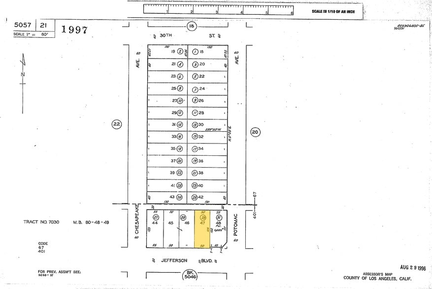 4405-4407 1/2 W Jefferson Blvd, Los Angeles, CA à louer - Plan cadastral – Image 3 sur 3