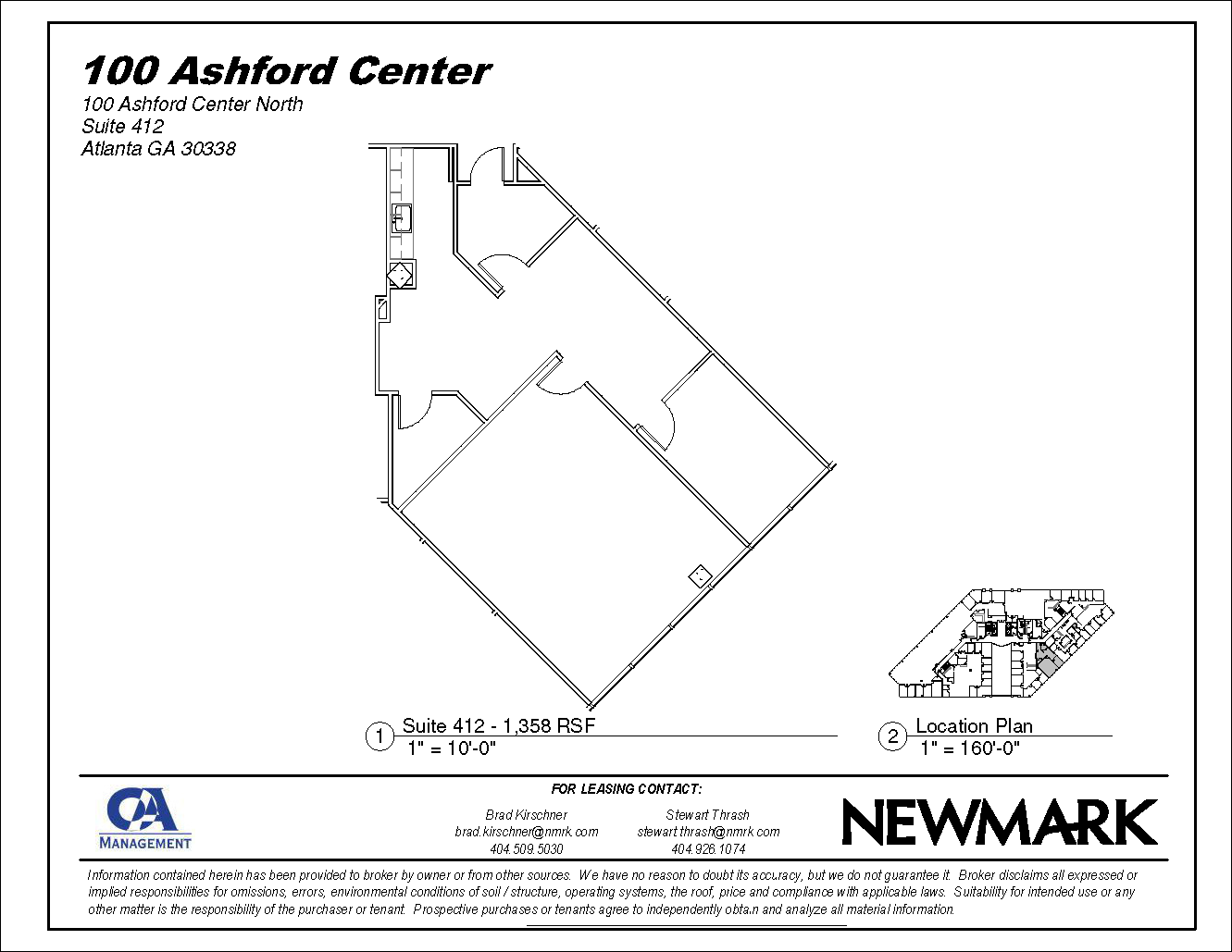 100 Ashford Ctr N, Atlanta, GA à louer Plan d’étage– Image 1 sur 1