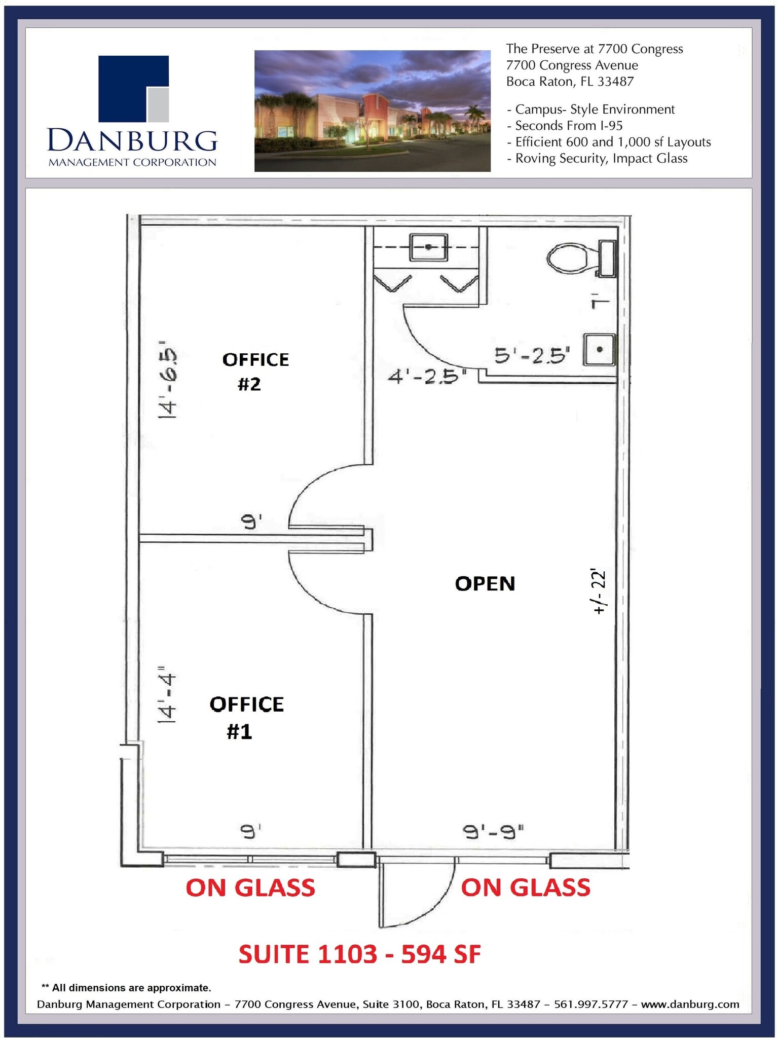 7700 Congress Ave, Boca Raton, FL à louer Plan d’étage– Image 1 sur 1