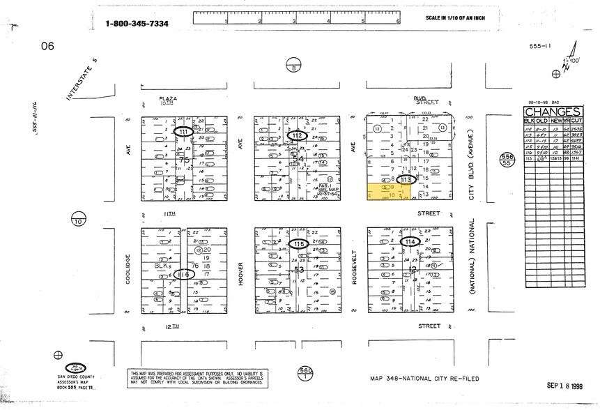 25 W 11th St, National City, CA à vendre - Plan cadastral – Image 3 sur 3