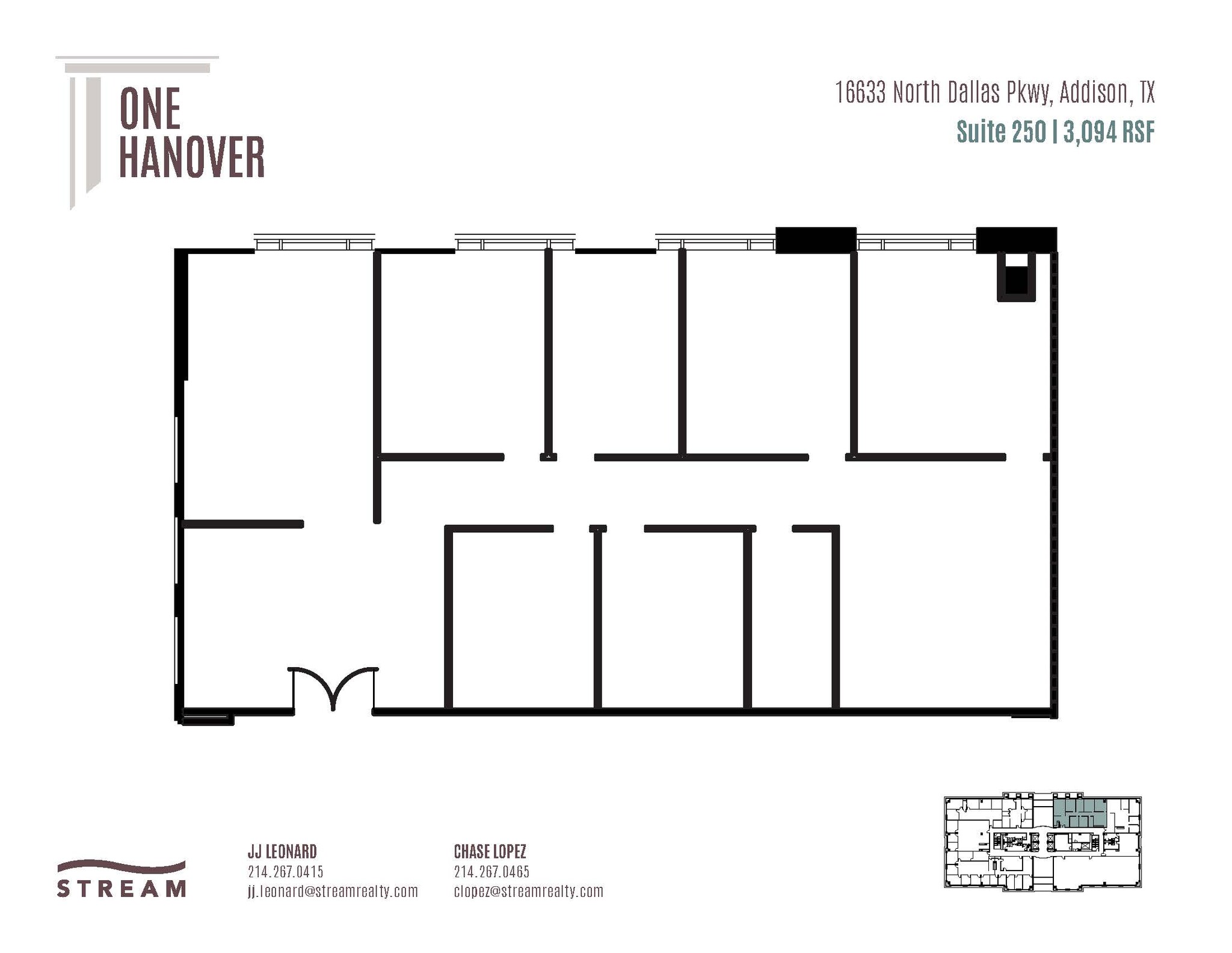 16633 N Dallas Pky, Addison, TX à louer Plan d’étage– Image 1 sur 1