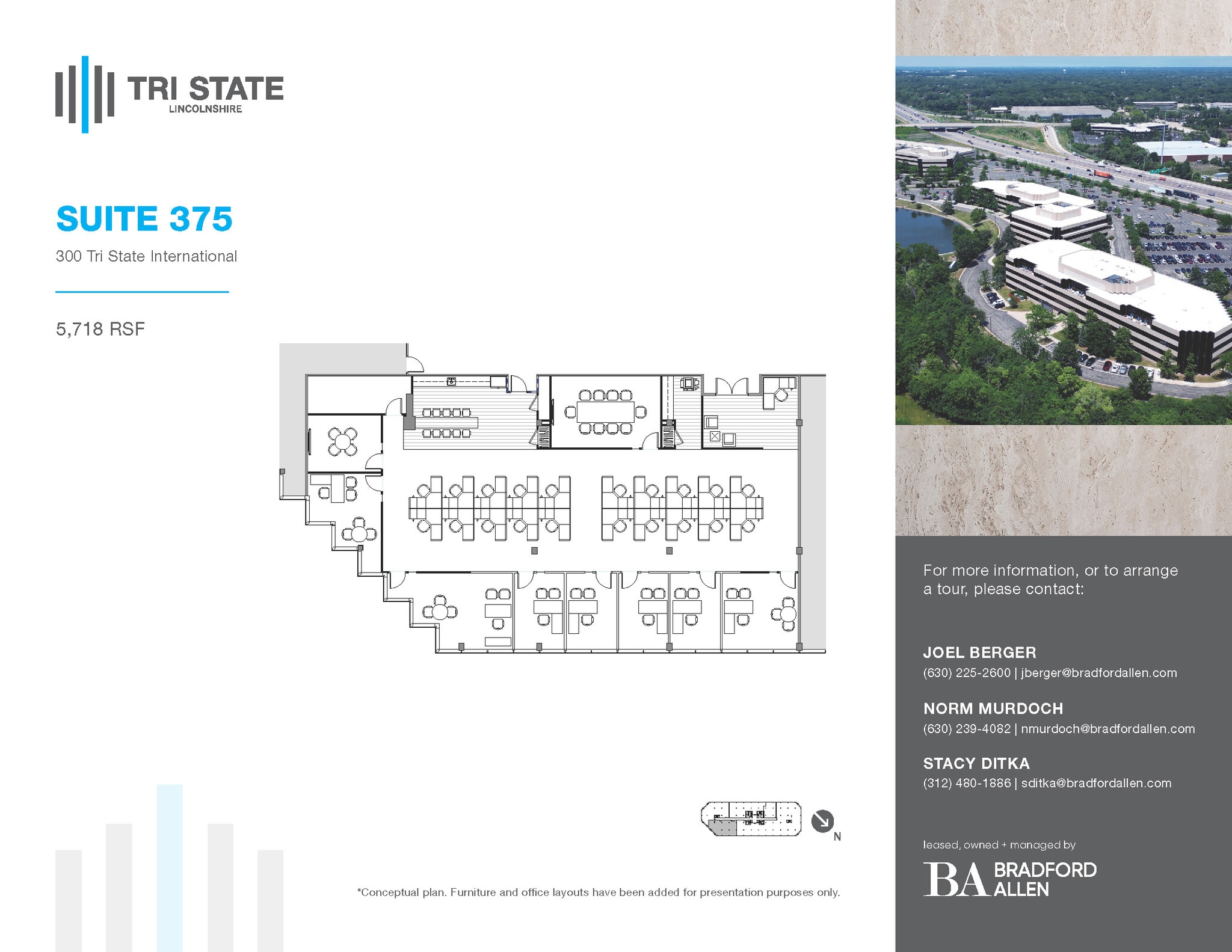 300 Tri State International, Lincolnshire, IL à louer Plan d’étage– Image 1 sur 1