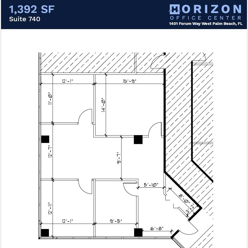 1401 Forum Way, West Palm Beach, FL à louer Plan d’étage– Image 1 sur 1