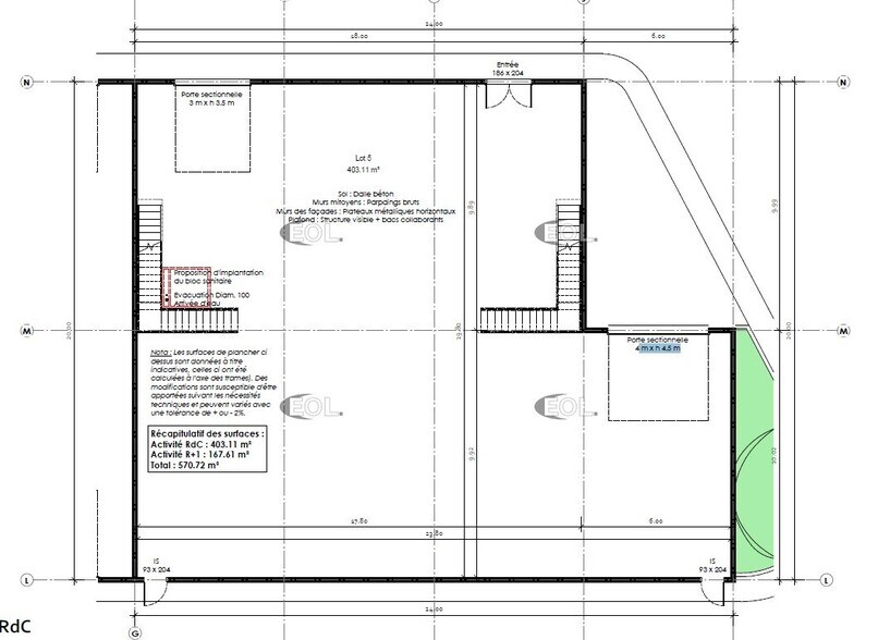 Local d'activités dans Marseille à vendre - Plan d’étage – Image 3 sur 4