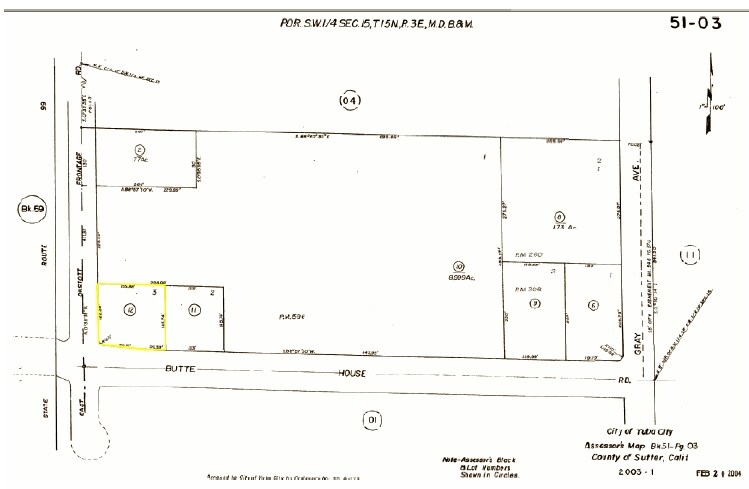 1199 Butte House Rd, Yuba City, CA à louer - Plan cadastral – Image 2 sur 6