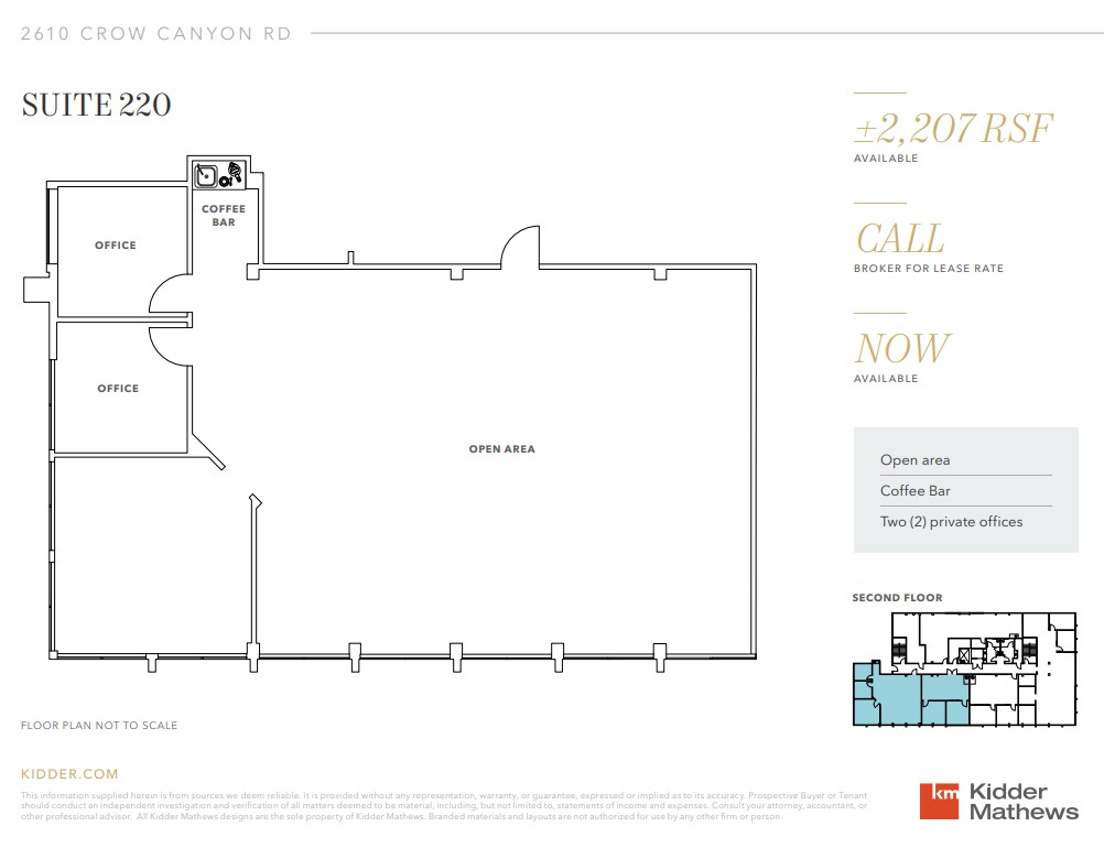 2610 Crow Canyon Rd, San Ramon, CA à louer Plan d’étage– Image 1 sur 1