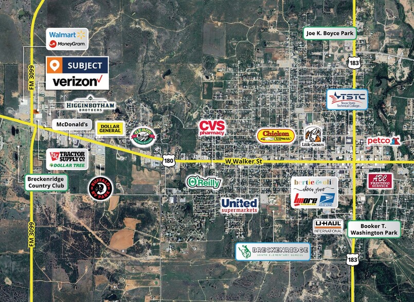 120 FM 3099, Breckenridge, TX à vendre - Aérien – Image 2 sur 5