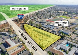 5487-5597 Clairemont Mesa Blvd, San Diego, CA - Vue aérienne  vue de carte