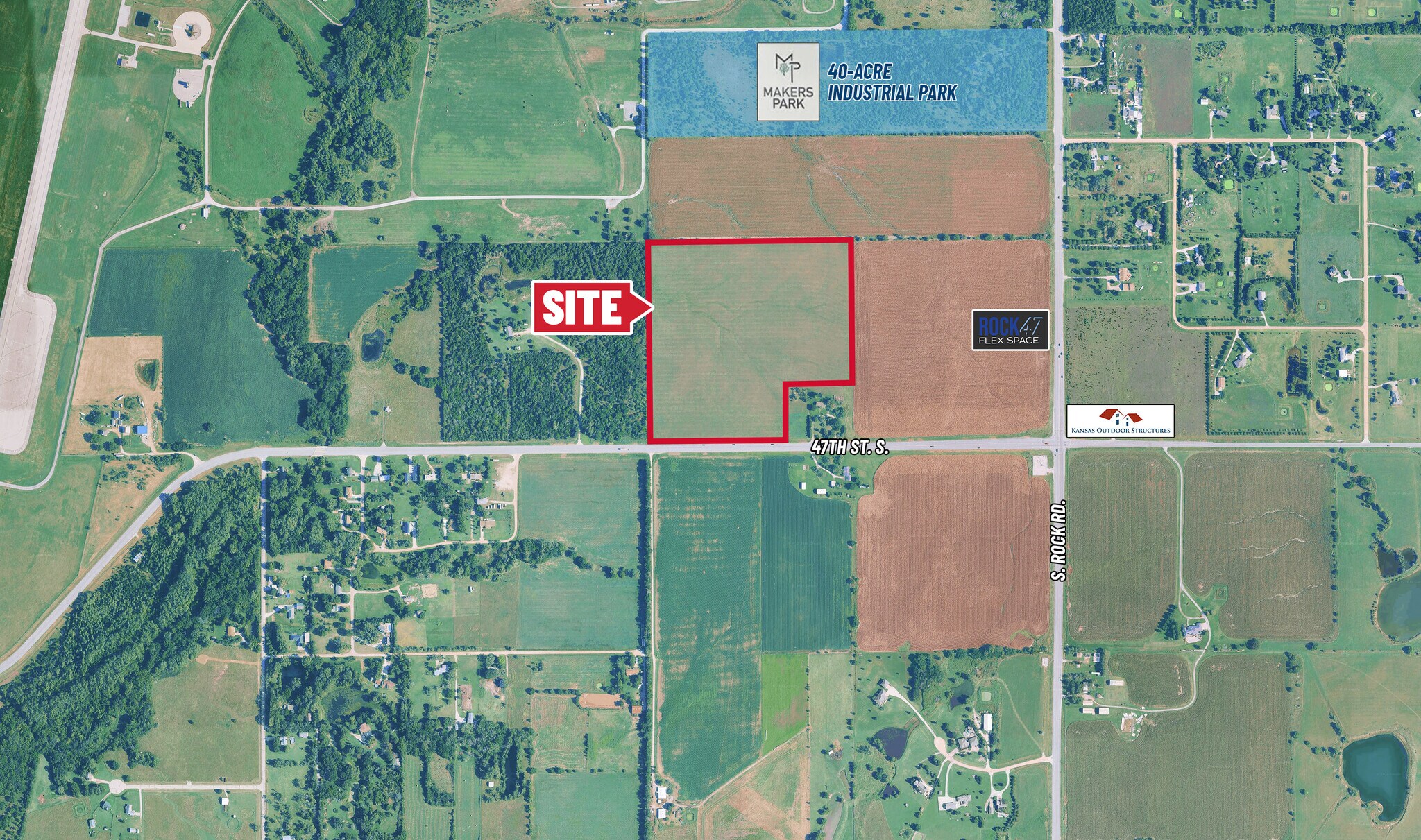 East 47th Street South, Derby, KS à vendre Aérien– Image 1 sur 3