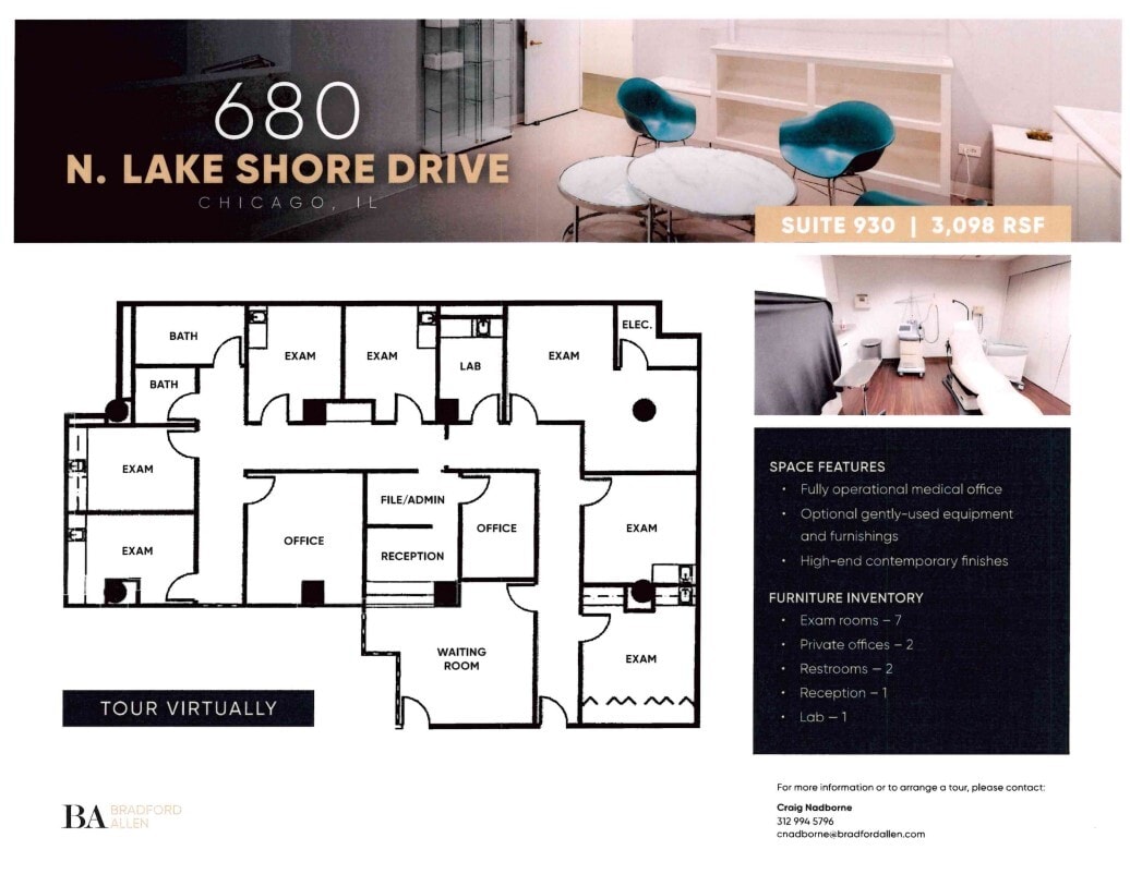 680 N Lake Shore Dr, Chicago, IL à louer Plan d’étage– Image 1 sur 11