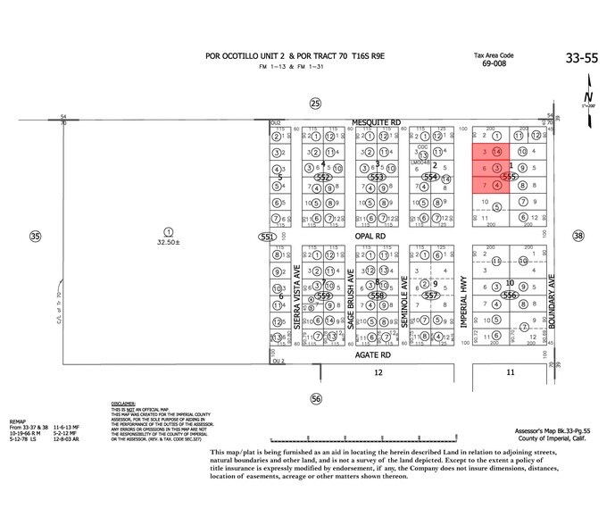 1194 N Imperial Hwy, Ocotillo, CA à vendre - Plan de site – Image 2 sur 2