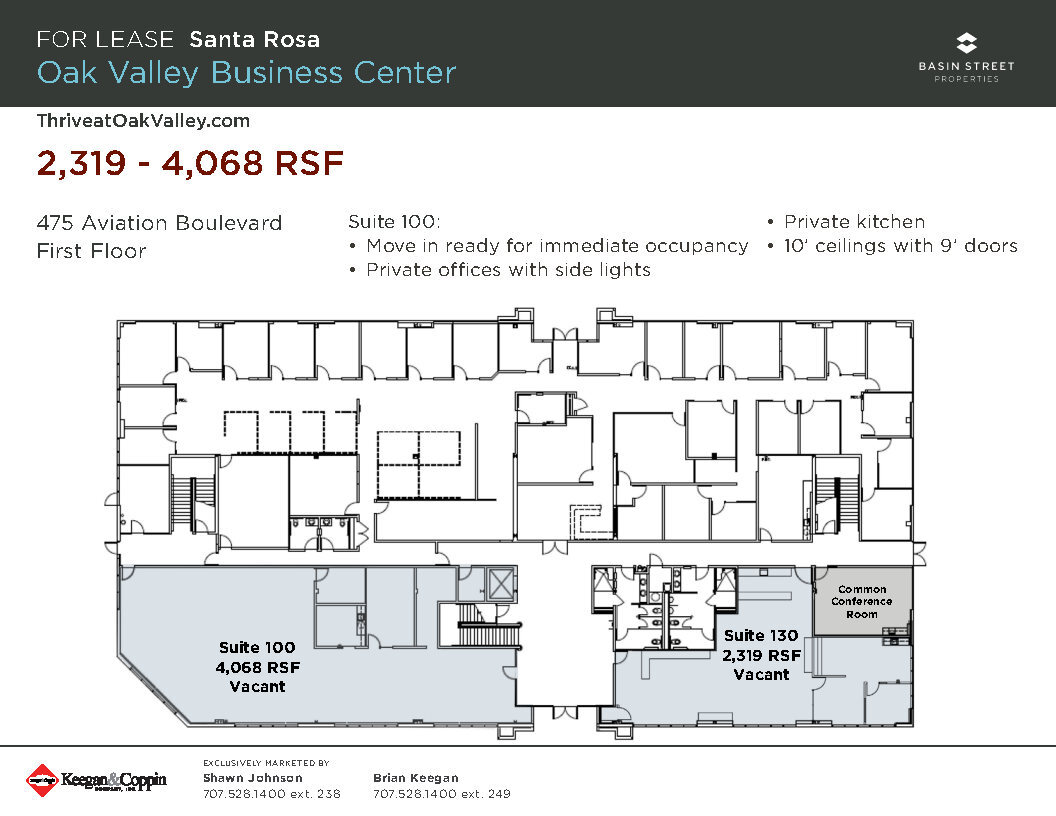 475 Aviation Blvd, Santa Rosa, CA à louer Plan d’étage– Image 1 sur 1