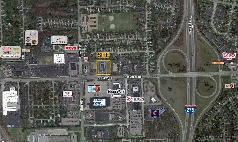 40720 Ann Arbor Rd E, Plymouth, MI à louer - Aérien – Image 3 sur 3