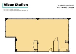 7426-7432 Alban Station Blvd, Springfield, VA à louer Plan d’étage– Image 1 sur 1