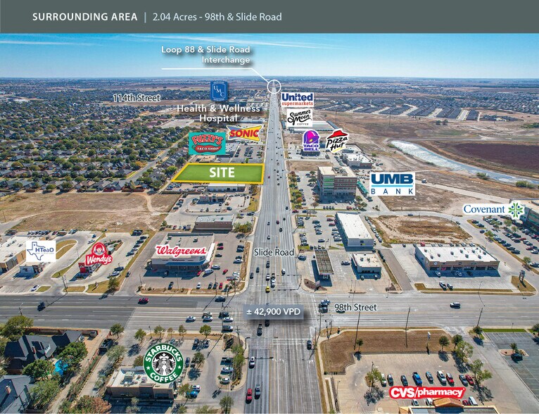 9813-9815 Slide rd, Lubbock, TX à vendre - Aérien – Image 2 sur 2