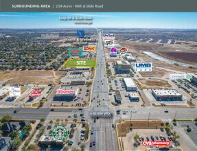 9815 Slide Rd, Lubbock, TX - Vue aérienne vue de carte