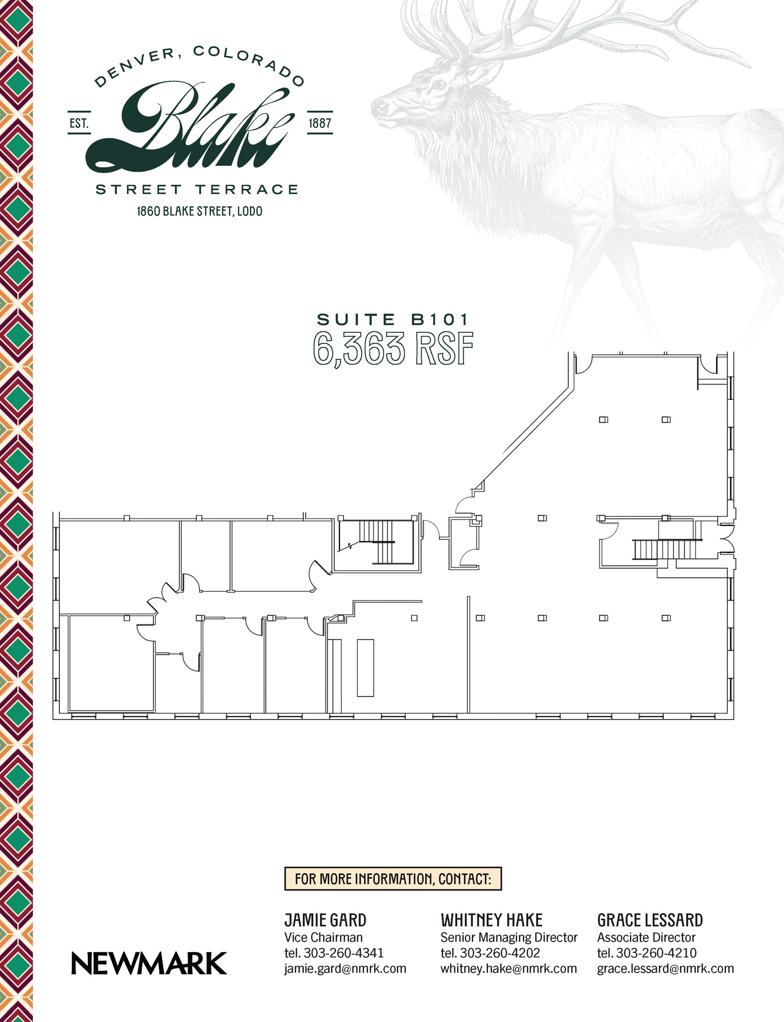 1860 Blake St, Denver, CO à louer Plan d’étage– Image 1 sur 1