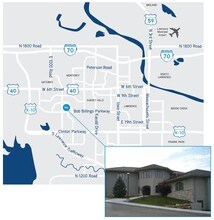 5200 Bob Billings Pky, Lawrence, KS - VUE AÉRIENNE  vue de carte